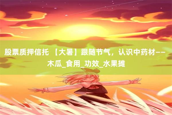 股票质押信托 【大暑】跟随节气，认识中药材—— 木瓜_食用_功效_水果摊