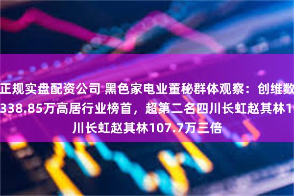 正规实盘配资公司 黑色家电业董秘群体观察：创维数字张知年薪338.85万高居行业榜首，超第二名四川长虹赵其林107.7万三倍